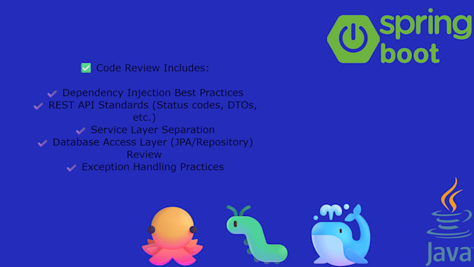 review and fix your java spring boot backend