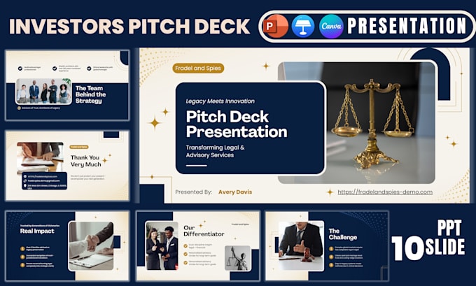 redesign powerpoint presentation investor pitch deck ppt presentation redesign