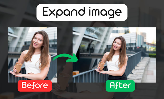professionally expand images on the same background