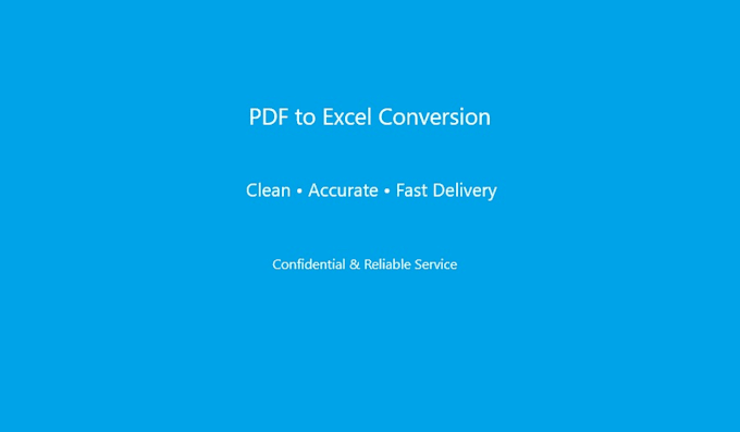 convert PDF to excel or word accurately and fast