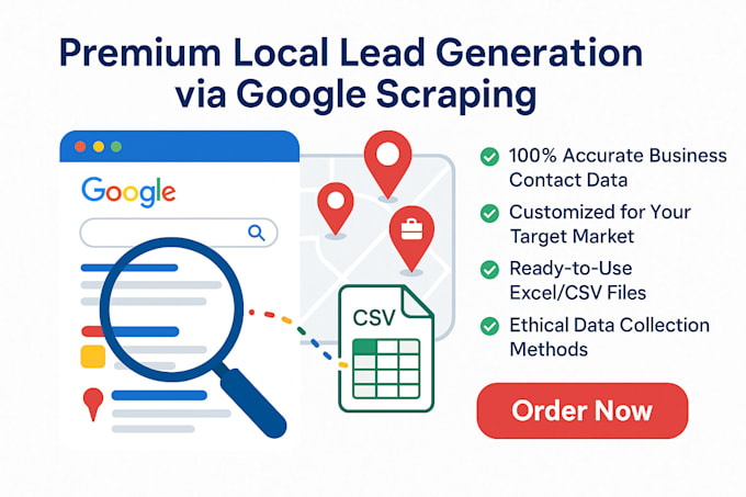do targeted b2b organic local lead generation, business email, web scraper