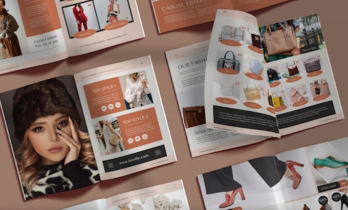 design product catalog, fashion lookbook sale sheet, line sheet leaflet redesign