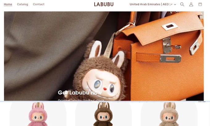 design labubu sonny angel skullpanda pokémon anime merch shopify store website
