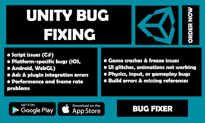 do unity bug fixing
