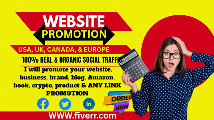 promote your website, business, product, amazon or any anything