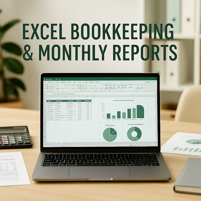 do excel bookkeeping and monthly financial reports