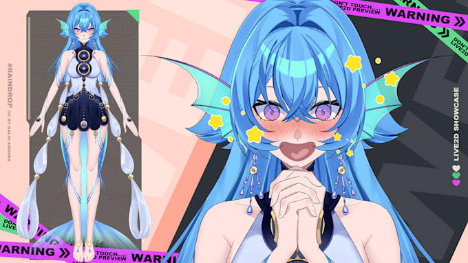 design live2d vtuber anime model and rigging for vtube studio