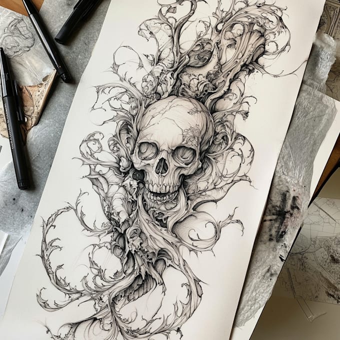 create custom tattoo design, tattoo sleeve