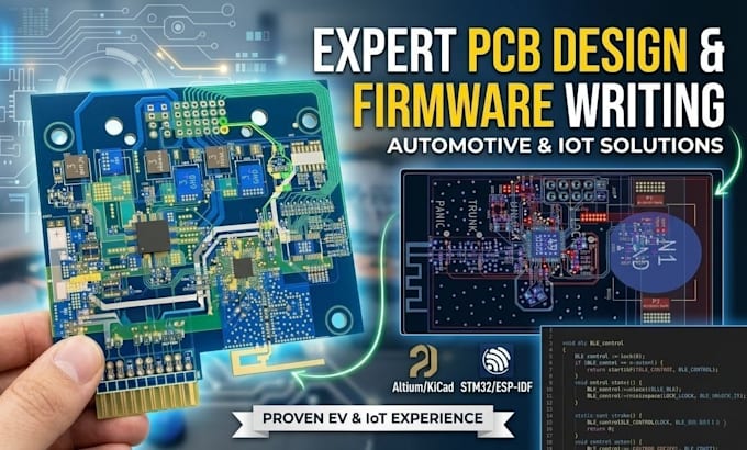 do advanced pcb design and embedded firmware
