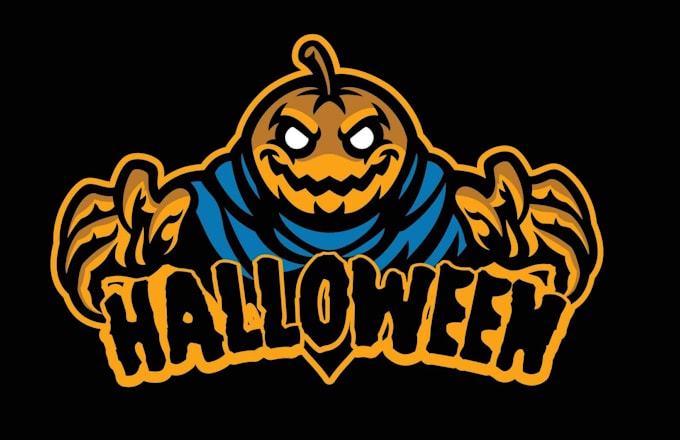 create a modern awesome halloween logo design