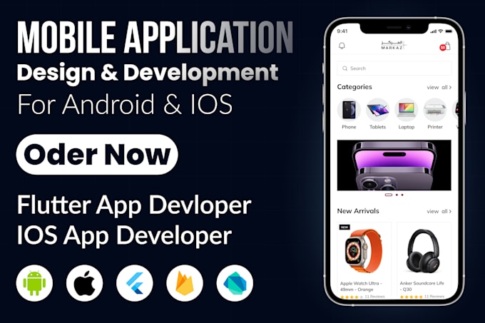 design flutter apps, bespoke flutter UI, convert figma to flutter