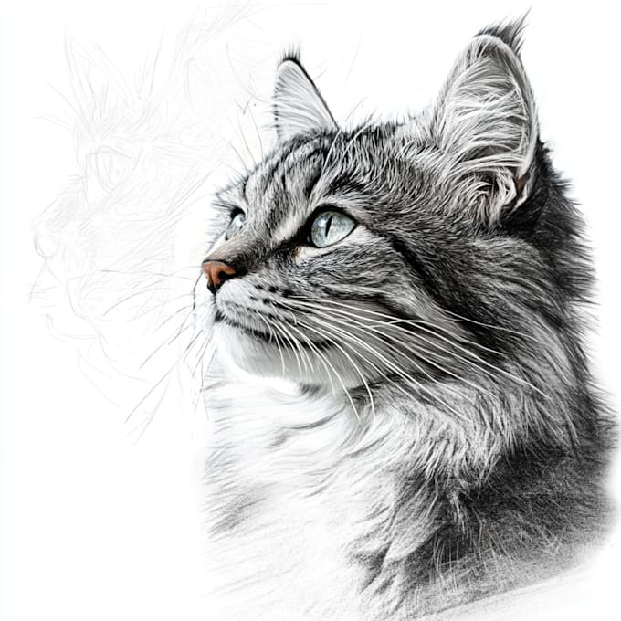 do stunning watercolor pet portrait
