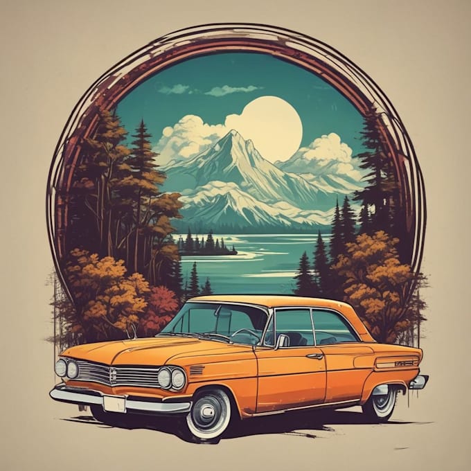 make vintage retro tshirt design for you
