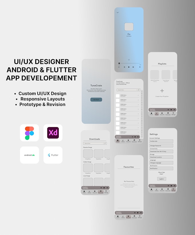 Design ui ux and develop your mobile app by Arslanqambrani9 | Fiverr