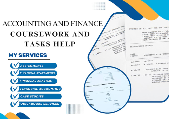 deliver expert finance and accounting coursework support