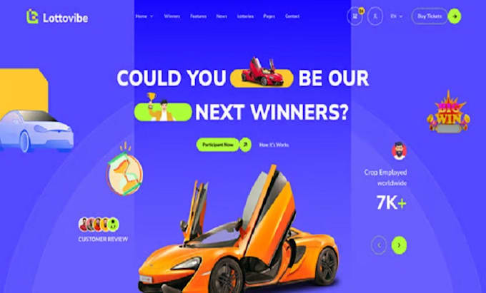 design a custom raffle or giveaway website, competition website, prize draw