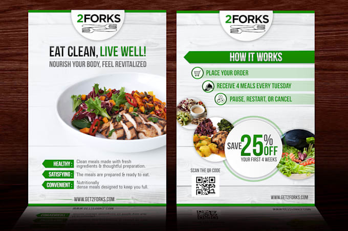 design food menu, flyer,poster and postcard within 6 hours