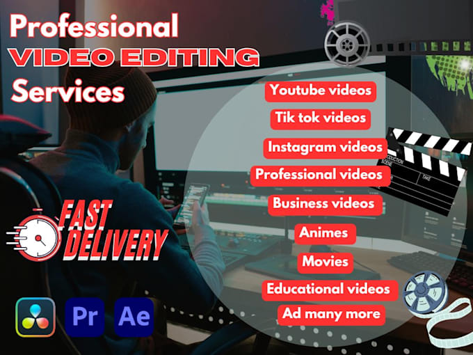 do professional video editor for youtube, instagram, tiktok, video editing