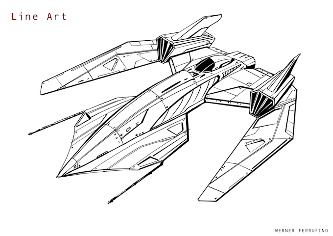 create spaceship concept art for you