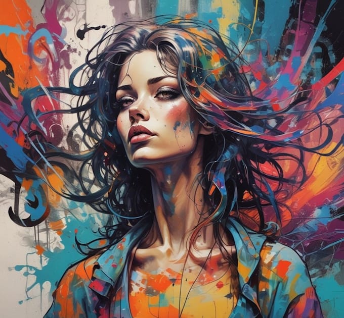 do illustration street art graffiti, abstract with my style