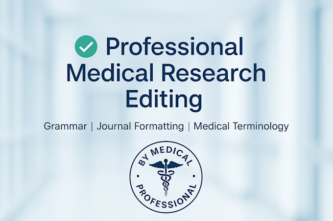 edit and proofread medical research article