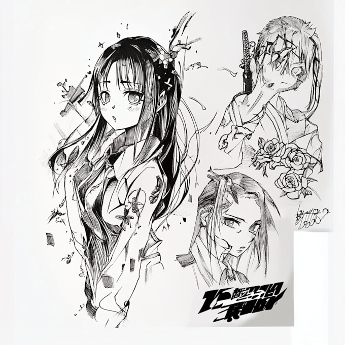 make anime tattoo design