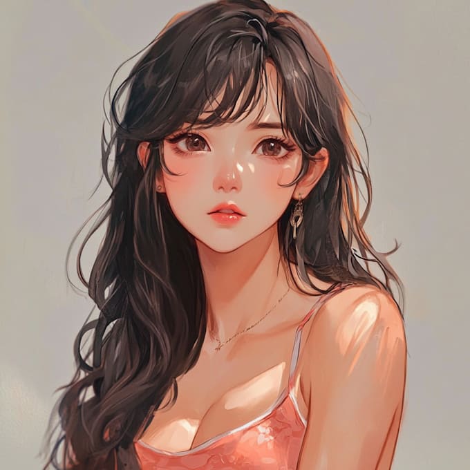draw an anime character illustration for commercial use