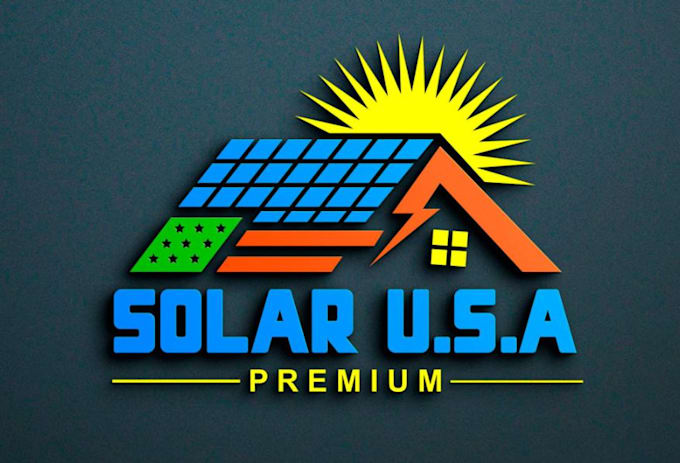create awesome solar panel energy power logo design