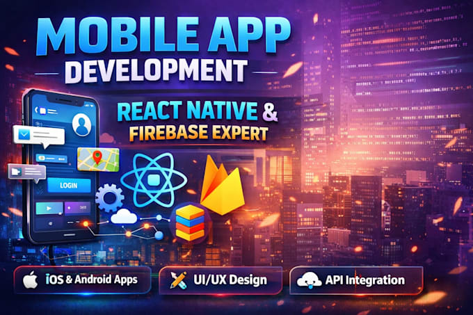 build a custom ios and android mobile app using react native
