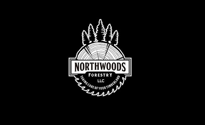 design corporate north woods forestry logo