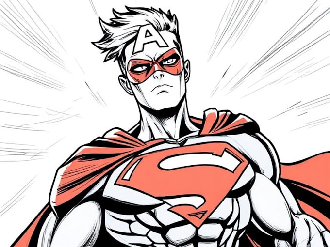 draw superhero character for you
