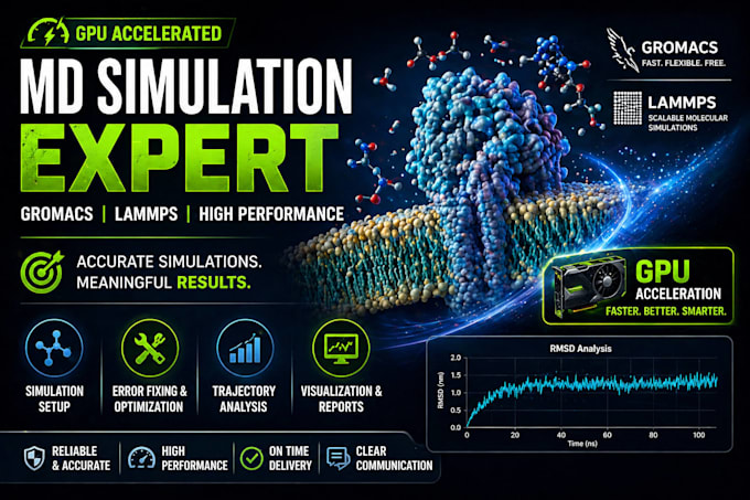 perform GPU accelerated molecular dynamics simulations using gromacs and lammps