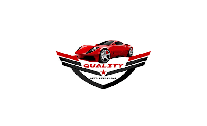 design powerful auto detailing and mobile car logo
