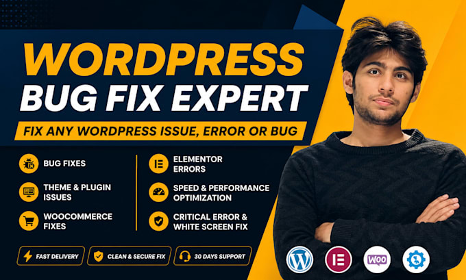 fix wordpress issue, error, bug, or woocommerce issue and fix elementor error