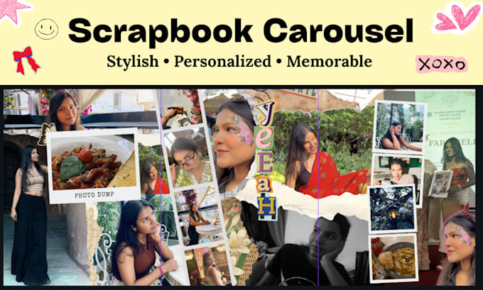 design aesthetic scrapbook carousel posts for instagram