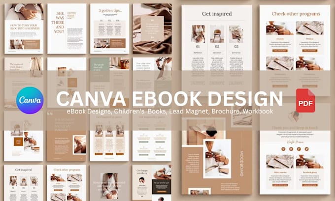 create canva ebook design canva workbook brochure lead magnet children ebook PDF