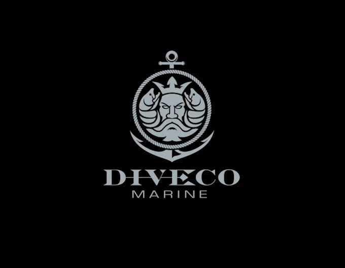 design salmon aquaculture commercial diving logo