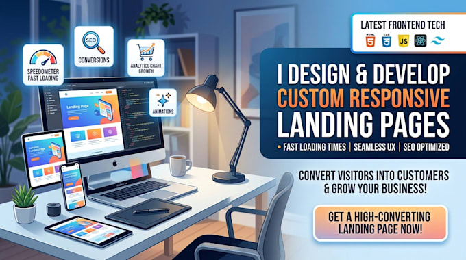 build your landing page with expert frontend development