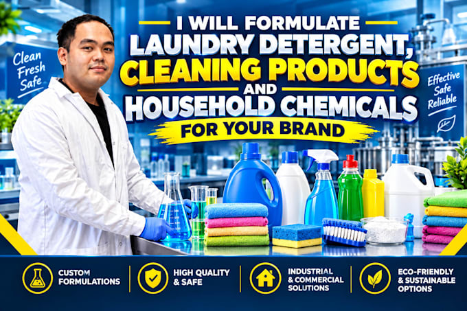 formulate laundry detergent, cleaning products and household chemicals