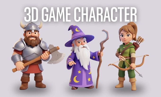 create 3d game character, 3d sculpting for games and low poly model
