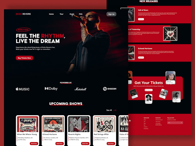do music website, podcast website, or any wordpress website design