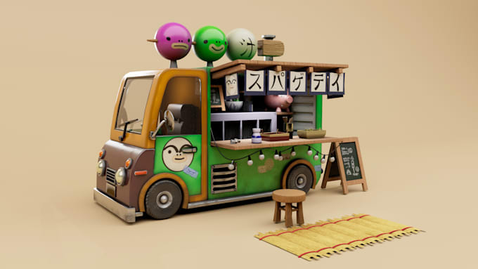 modeling and texturing stylized 3d props