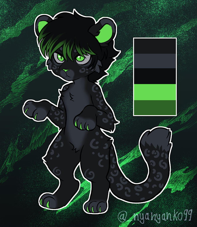 make a reference sheet of your furry character