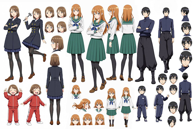 design custom anime character for your story or game