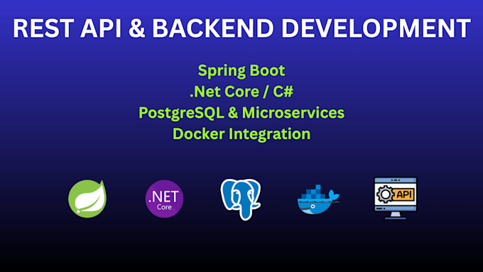 develop or customize backend API with spring boot or net core