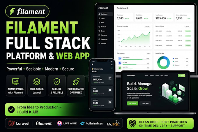 build a custom laravel filament web app