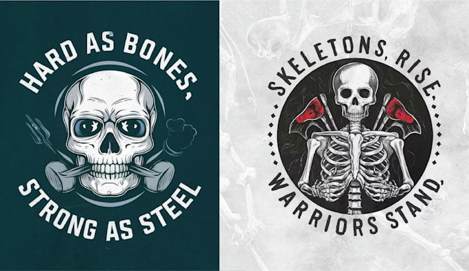 do skull typography slogan motivational t shirt vector logo design