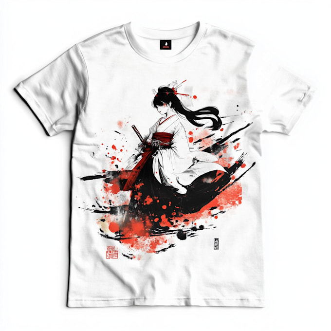 make unique tshirt design dark art japanese illustration