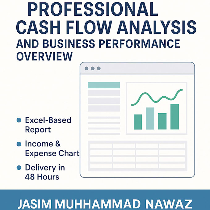 Create a professional cash flow analysis and business performance ...