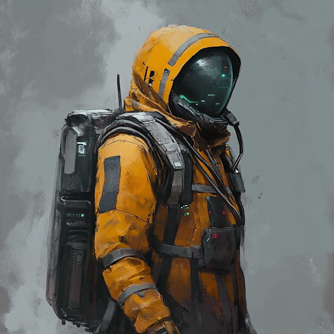 Create sci fi character illustration or sci fi character art by ...